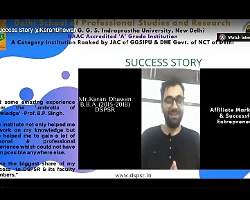 Karan Dhawan - Alumni Entrepreneur DSPSR